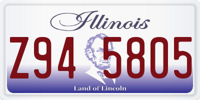 IL license plate Z945805