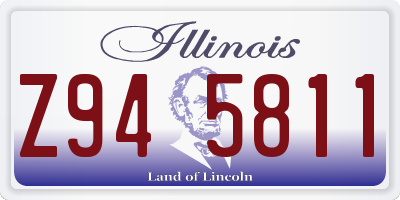 IL license plate Z945811