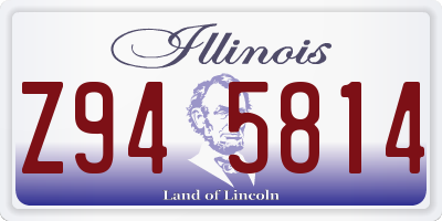 IL license plate Z945814