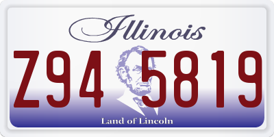 IL license plate Z945819