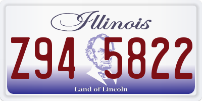 IL license plate Z945822