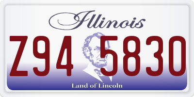 IL license plate Z945830