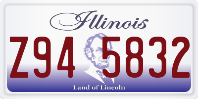IL license plate Z945832