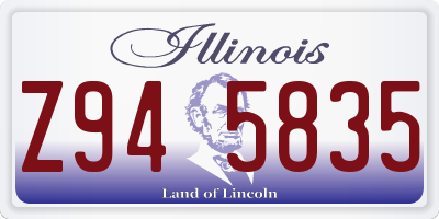 IL license plate Z945835