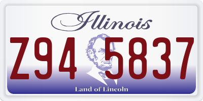 IL license plate Z945837