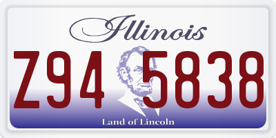 IL license plate Z945838