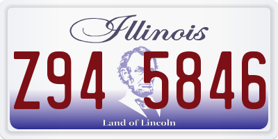 IL license plate Z945846