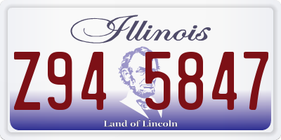 IL license plate Z945847