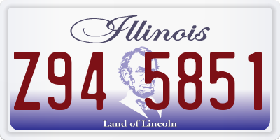 IL license plate Z945851