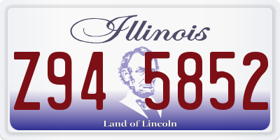 IL license plate Z945852