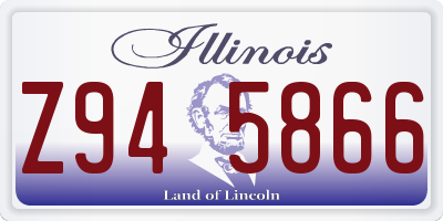 IL license plate Z945866