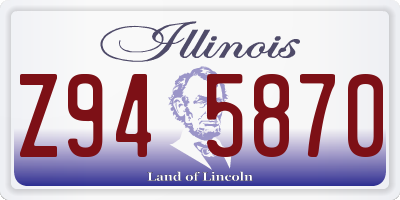 IL license plate Z945870