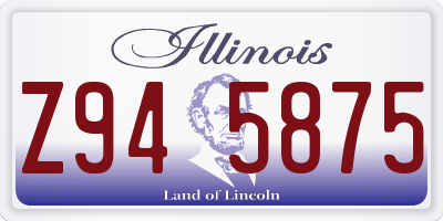IL license plate Z945875