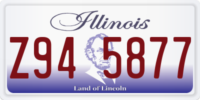 IL license plate Z945877