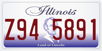 IL license plate Z945891