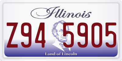 IL license plate Z945905