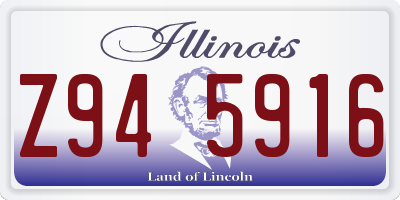 IL license plate Z945916