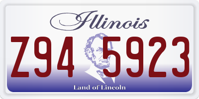 IL license plate Z945923