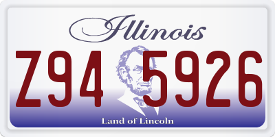 IL license plate Z945926