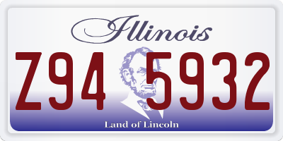 IL license plate Z945932