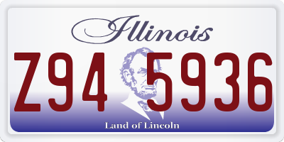 IL license plate Z945936