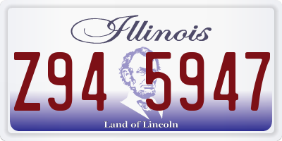 IL license plate Z945947