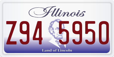 IL license plate Z945950
