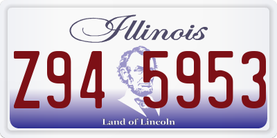 IL license plate Z945953