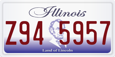 IL license plate Z945957