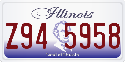 IL license plate Z945958