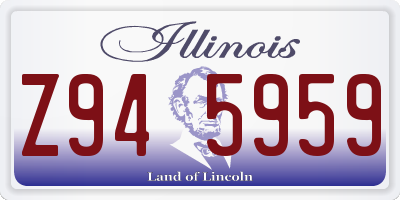 IL license plate Z945959