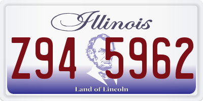 IL license plate Z945962