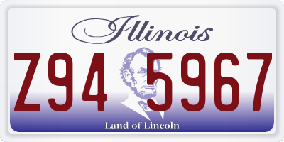 IL license plate Z945967