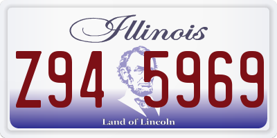 IL license plate Z945969
