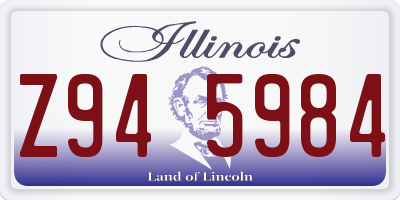 IL license plate Z945984