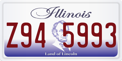 IL license plate Z945993