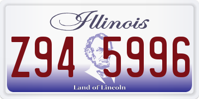 IL license plate Z945996