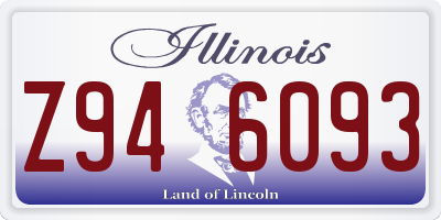 IL license plate Z946093