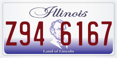 IL license plate Z946167