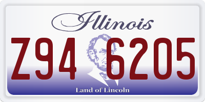 IL license plate Z946205
