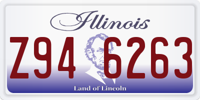 IL license plate Z946263