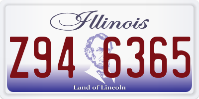 IL license plate Z946365