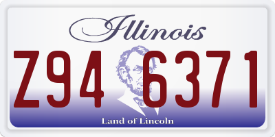 IL license plate Z946371