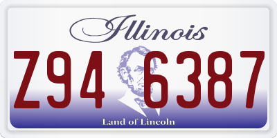 IL license plate Z946387
