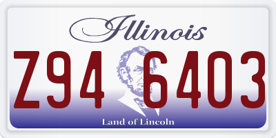 IL license plate Z946403