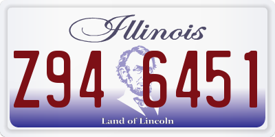 IL license plate Z946451