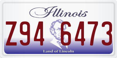 IL license plate Z946473