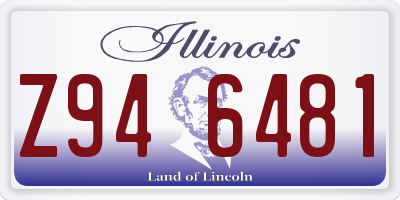IL license plate Z946481