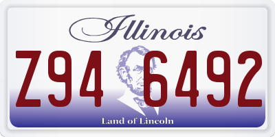 IL license plate Z946492