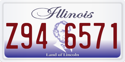 IL license plate Z946571